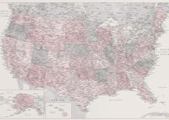 Kartor Highly detailed map of the United States Madelia – kvalitetsprodukt för ett vackrare och mer hållbart hem