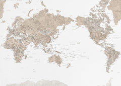 Kartor Pacific-centered world map with cities Abey – kvalitetsprodukt för ett vackrare och mer hållbart hem