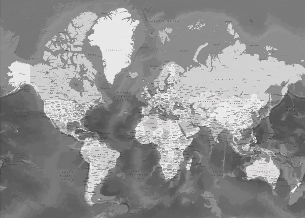 Detailed world map with cities, Patwin