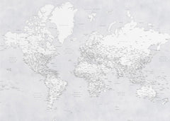 Kartor Detailed world map with cities Siv – kvalitetsprodukt för ett vackrare och mer hållbart hem
