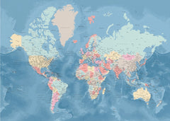 Colorful Political World Map