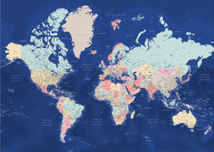 Kartor Detailed world map with cities Powa – kvalitetsprodukt för ett vackrare och mer hållbart hem