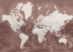 Kartor Detailed world map with cities Hikmat – kvalitetsprodukt för ett vackrare och mer hållbart hem
