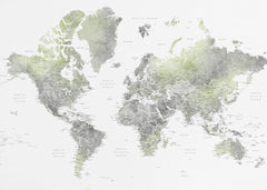 Kartor Detailed world map with cities Hollace – kvalitetsprodukt för ett vackrare och mer hållbart hem