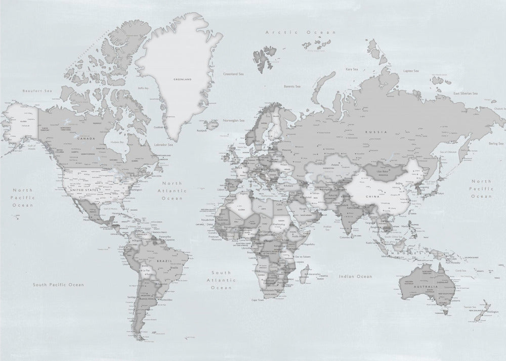 Distressed world map with cities, Darryl