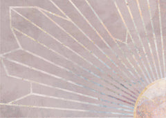 monster Gold geometric sun rays mural pink – kvalitetsprodukt för ett vackrare och mer hållbart hem