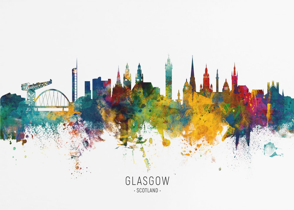 Vibrant Glasgow Skyline