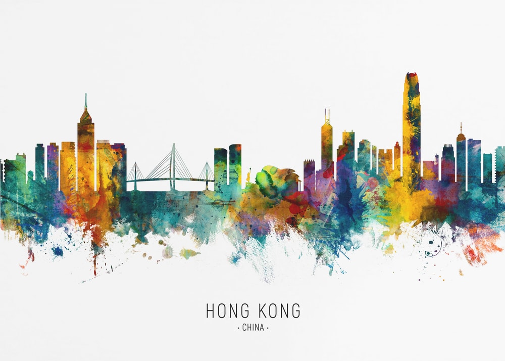 Hong Kong China Skyline