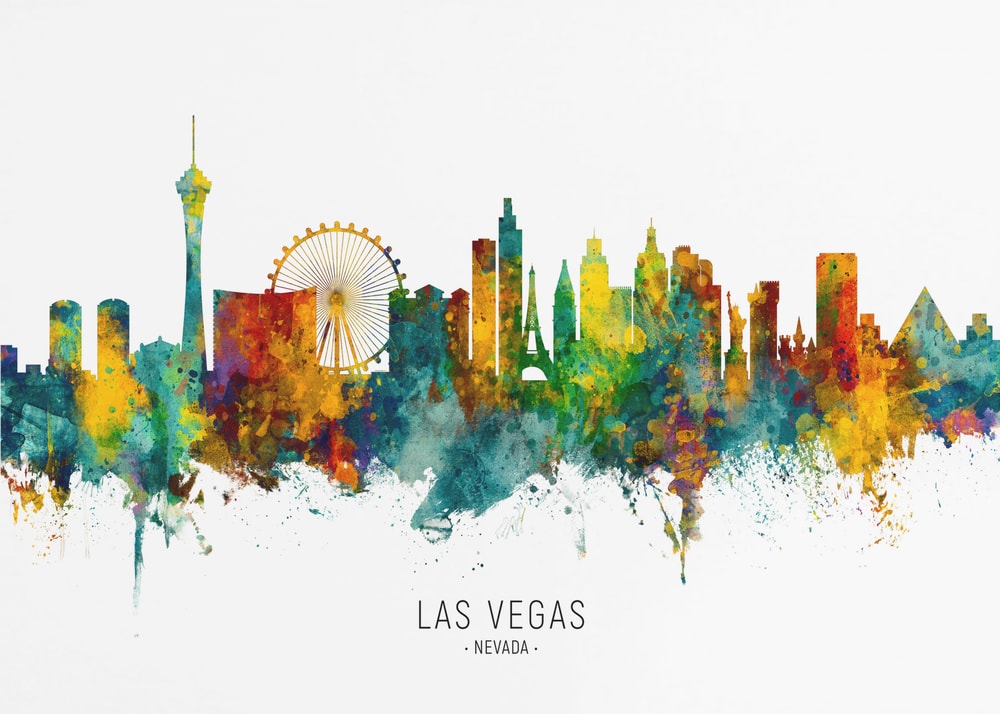 Colorful Las Vegas Skyline