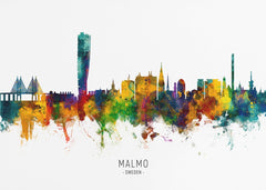 Colorful Malmö Skyline