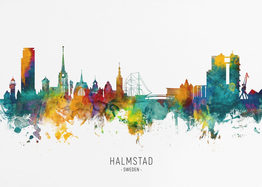 Halmstad Sweden Skyline