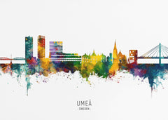Colorful Umea Skyline