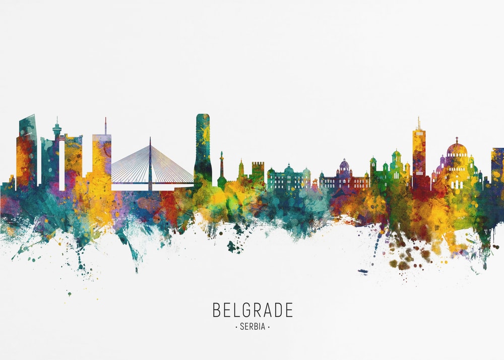 Vibrant Belgrade Skyline