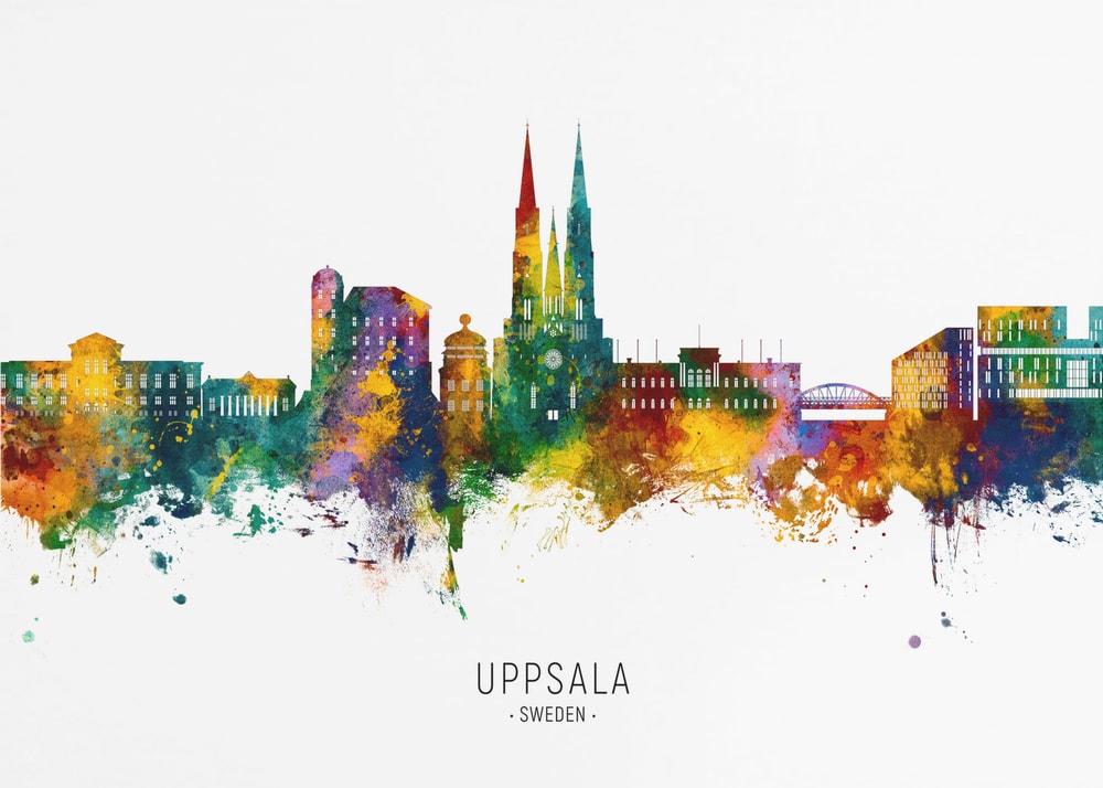 Uppsala Colorful Skyline
