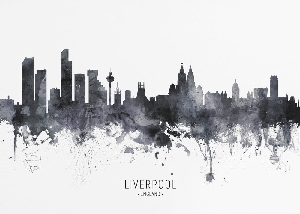 Watercolor Liverpool Skyline