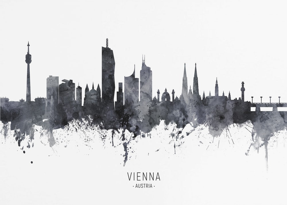Vienna Skyline Watercolor