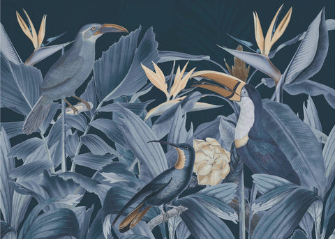 Rainforest Birds Blue