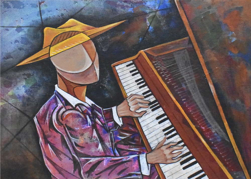 Cubist Piano Man