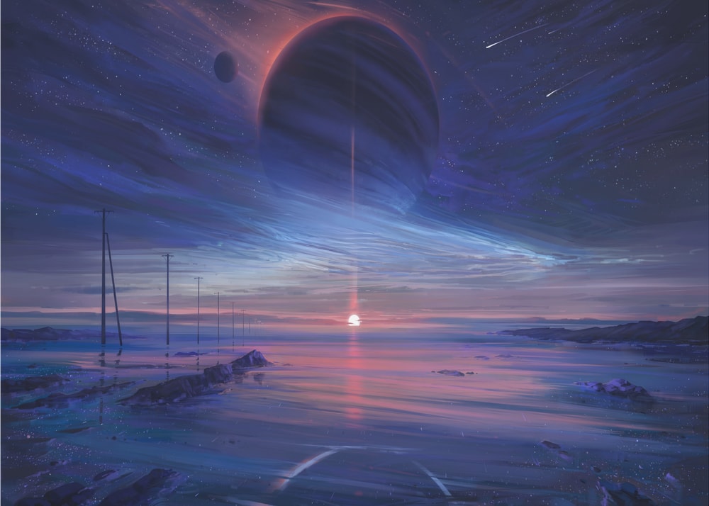 Cosmic Ocean Sunset