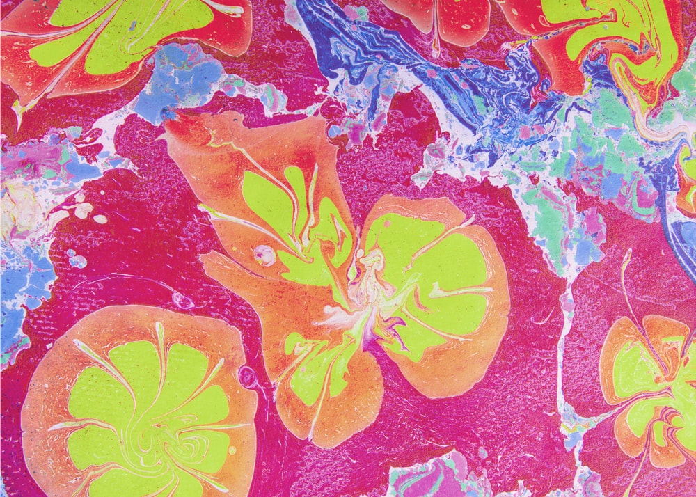 Neon Liquid Blooms