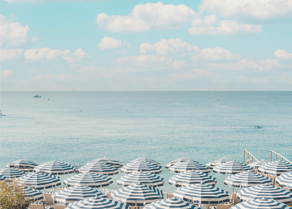 French Riviera Beach Umbrellas II