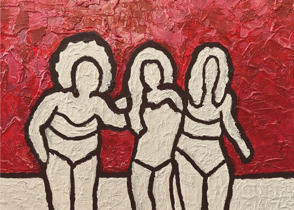 Three Women In Red