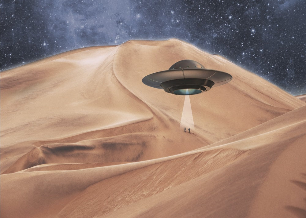 UFO Over Desert Dunes