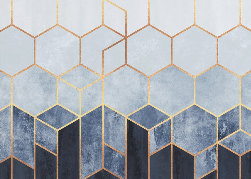 Soft Blue Hexagons