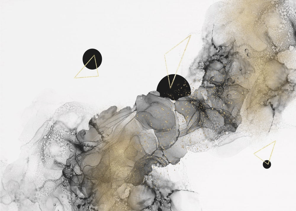Modern Black Gold Abstract