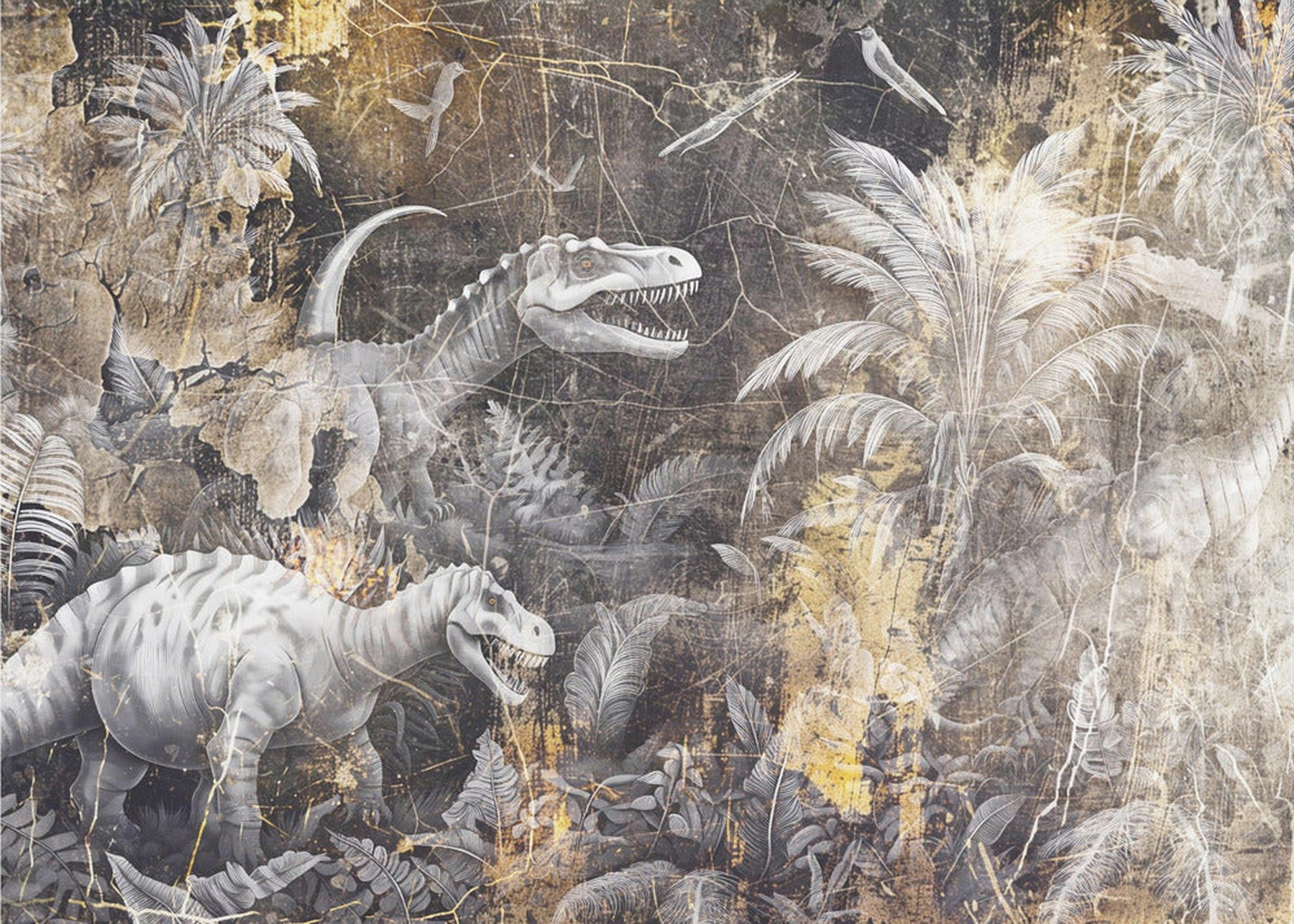 Kids Wall Art 05 – Dinosaurie-fototapet som vekker eventyrlyst