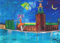 Whimsical Girl Stockholm Night