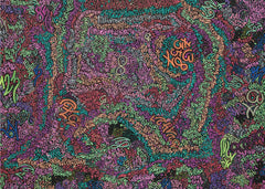 Vibrant Abstract Script Swirls