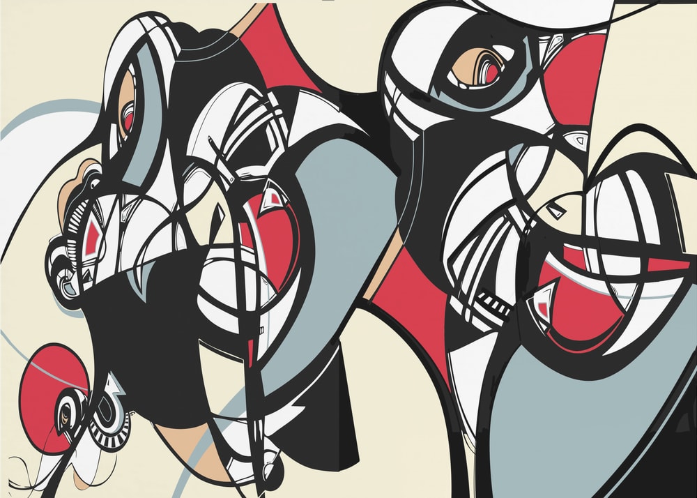 Abstract Cubist Faces