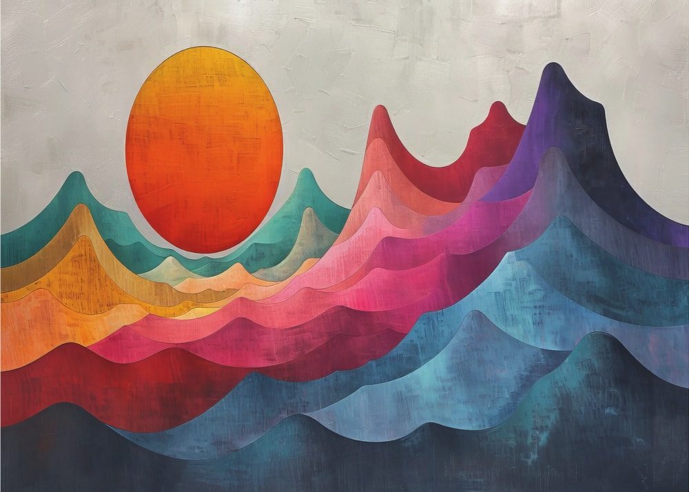 Colorful Mountain Sunset