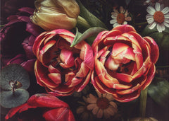 Blommor Nostalgic bouquet – Romantisk fototapet med nostalgisk bukett – fototapet med unikt motiv som skapar en inspireran...
