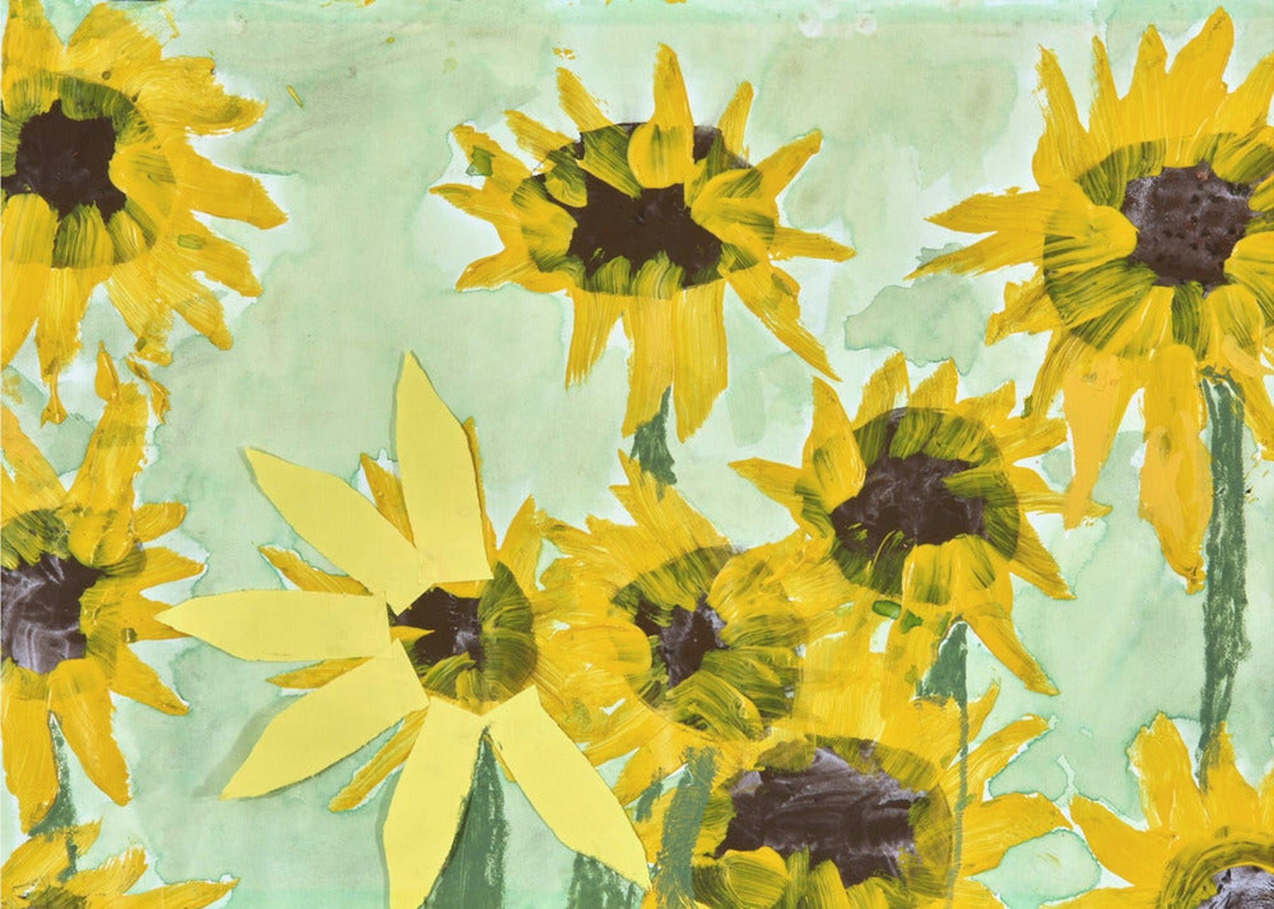 Sunflowers By James Hefer