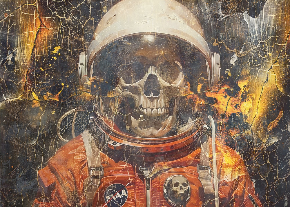 Cosmic Skull Astronaut