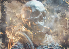 Smoking Cyber Skull