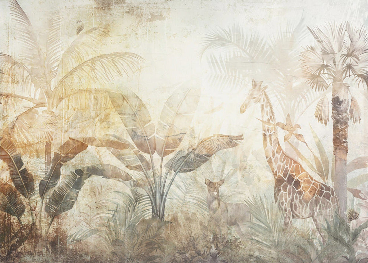 Jungle Leaves Art Illustration Wallart 06
