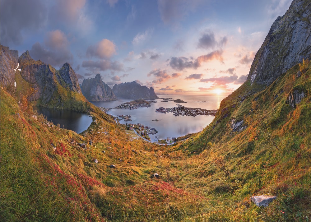 Autumn Fjord Sunset