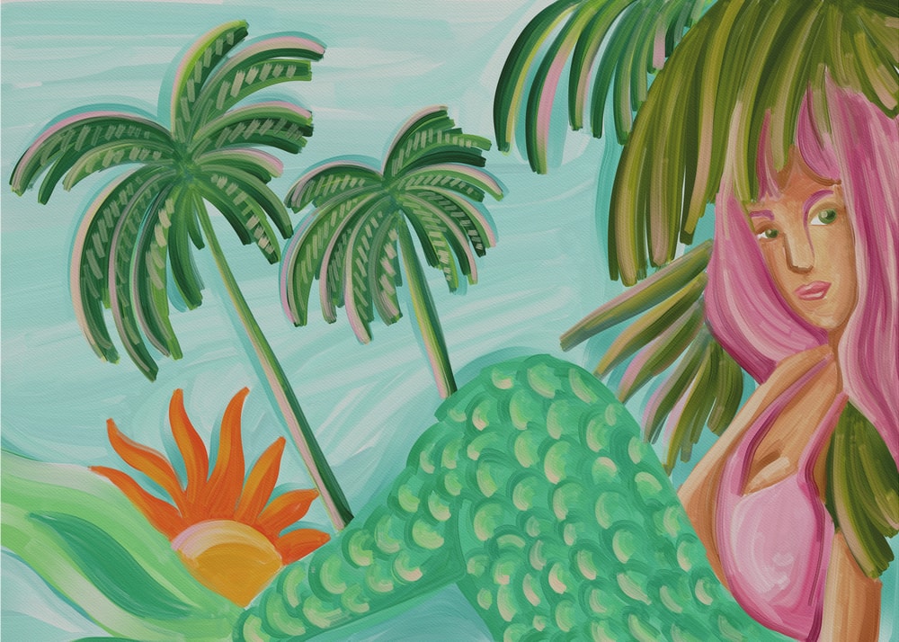 Tropical Mermaid Sunset