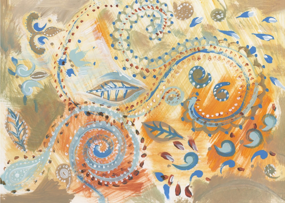 Vibrant Bohemian Paisley Swirls