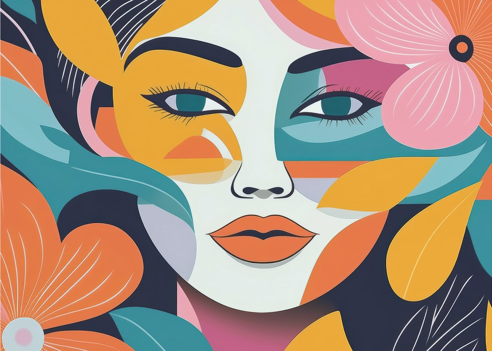 Colorful Floral Woman