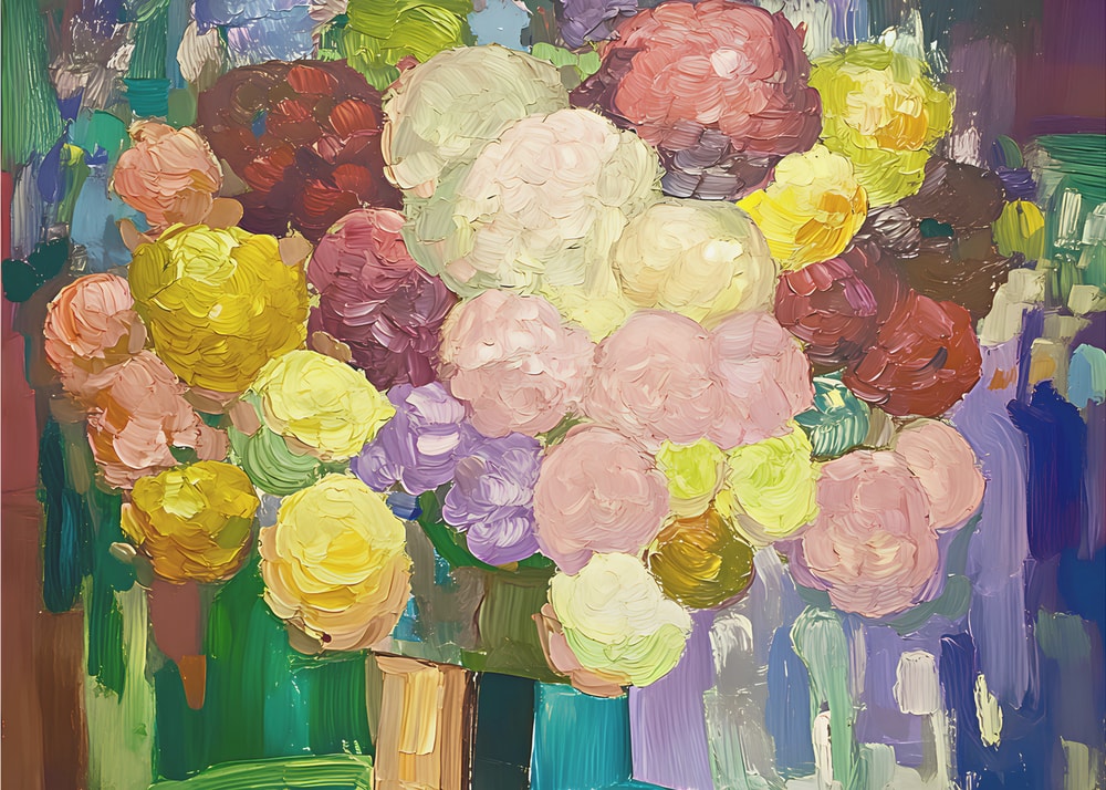 Vibrant Painted Bouquet