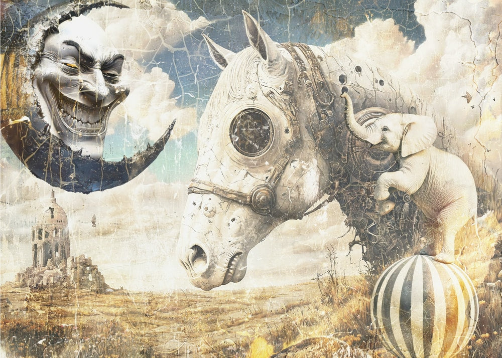 Smiling Moon Surreal Circus