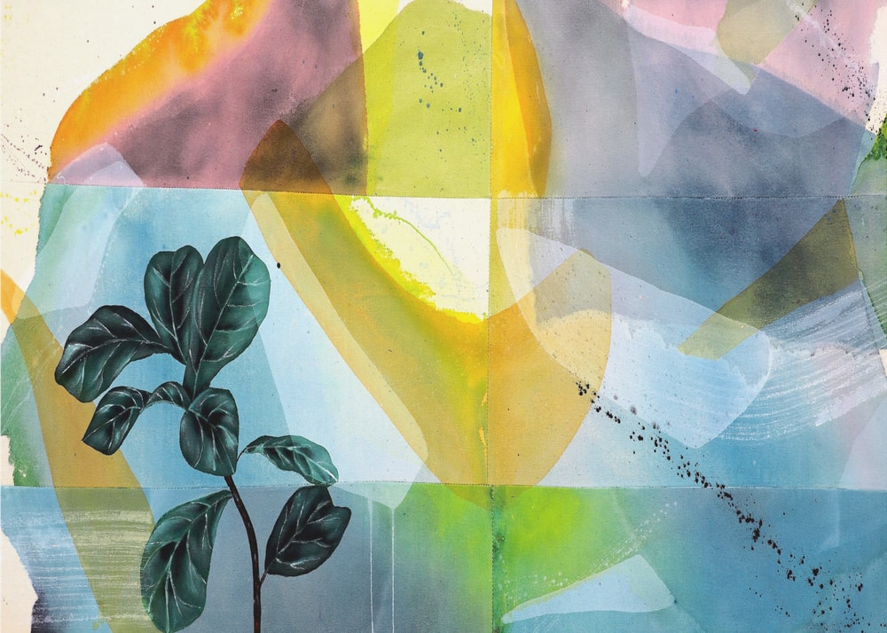 Vibrant Fiddle Leaf Abstract
