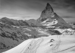 Black White Matterhorn Skiing