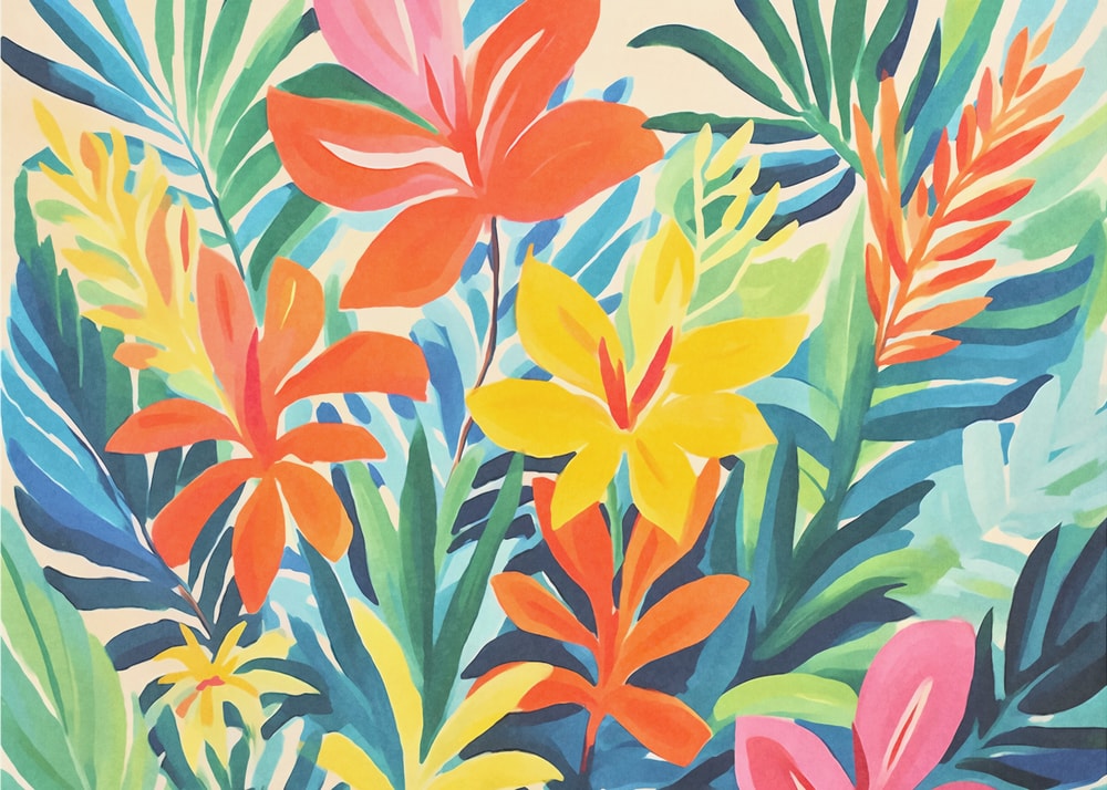 Vibrant Tropical Garden