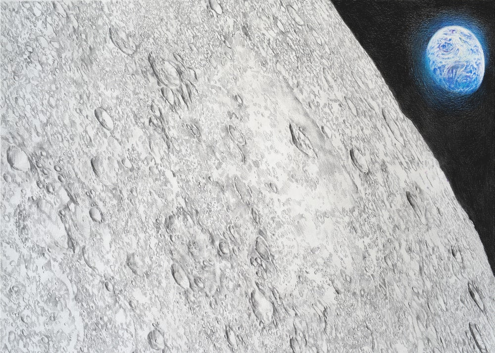 Lunar Surface Earth View