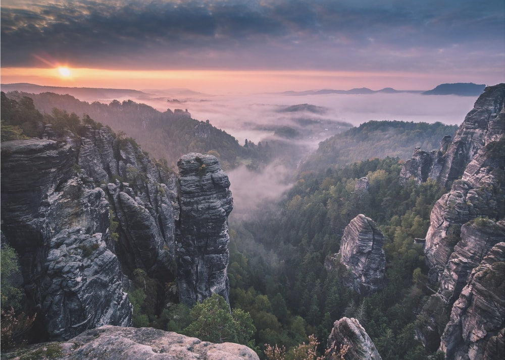Misty Mountain Sunrise